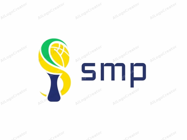 focusing on its visual elements. The logo image features a stylized representation of the famous Copacabana Stadium in Rio de Janeiro, Brazil, in a simplistic yet elegant design. The image comprises two prominent colors: white and yellow. 

The