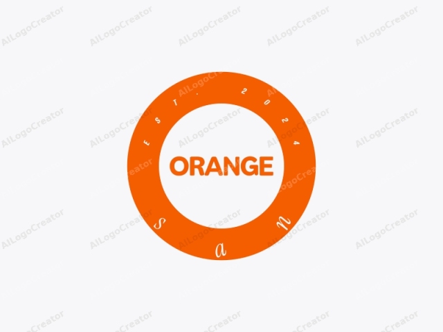 這張圖片是一個極簡的數位標誌，以粗體大寫字母呈現「orange」一詞，背景為純白色。每個字母都以鮮豔的橙色著色，與中性背景形成鮮明對比。字體是