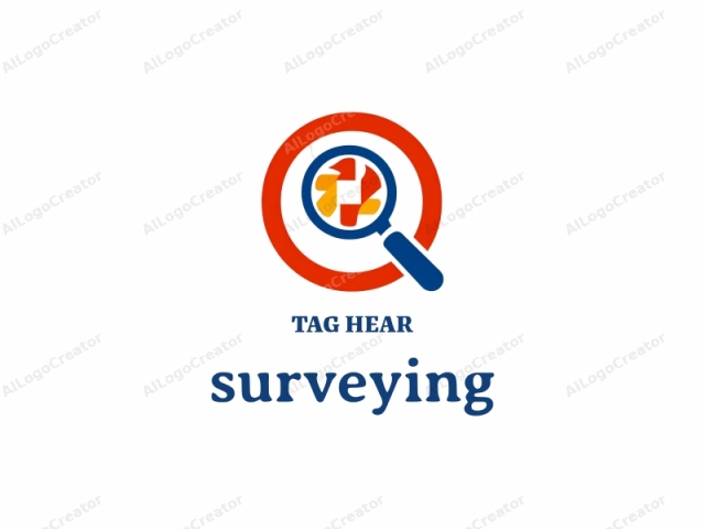 featuring a stylized magnifying glass set against a white background. This is a digital graphic designed in a clean, minimalist style. The magnifying glass is prominently placed in the center of the image, with a large red circle enclosing it. The