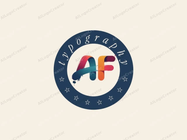 ภาพนี้แสดงโลโก้สมัยใหม่ที่มีตัวอักษรที่โดดเด่นและมีพลัง คำว่า "AF" ถูกแสดงอย่างโดดเด่นด้วยฟอนต์สามมิติที่ศิลปะ ตัวอักษร "A" และ "F" ประกอบขึ้นจากรูปทรงกระบอกหนา