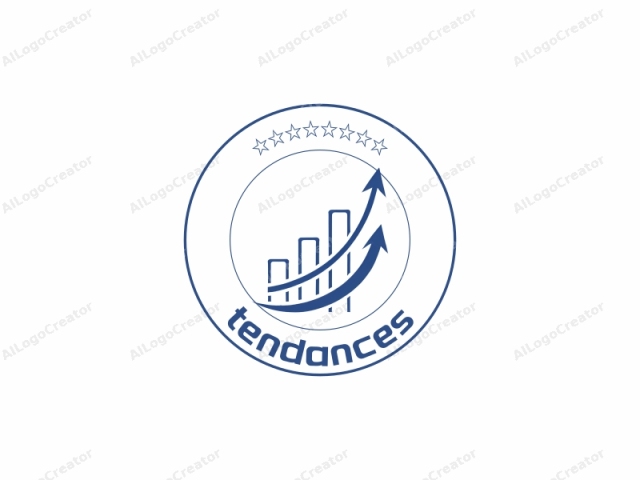 This logo features a stylized, minimalist design, rendered in a monochromatic blue color scheme against a stark white background. At the center are three tall, thin vertical columns, arranged from left to right in decreasing size. Each column represents an