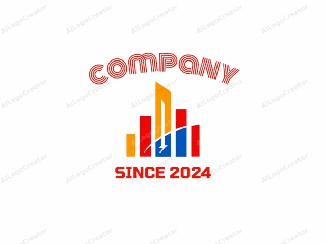This is a digitally created logo, featuring a stylized graphic representation of a city skyline. The logo is set against a plain white background, ensuring the design elements stand out clearly.
The central focus is a series of tall, vertical columns,