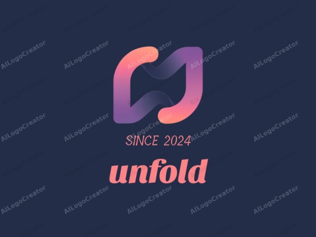 The image is a minimalist logo, featuring a modern and abstract design. The central element is a smooth, continuous loop with two intertwined arcs that resemble a capital "H" or a "U" rotated 90 degrees. The arcs are filled with