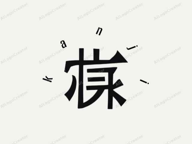 This image is a stylized, black-and-white logo featuring a Chinese character, "中" (Zhōng). The character is rendered in a bold, thick, and modern sans-serif font with clean, angular lines and sharp edges. The