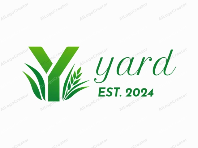 The logo is a clean, minimalistic design featuring a stylized green capital letter "Y" against a stark white background. The letter "Y" is centrally positioned and is rendered in a bold, sans-serif font with sharp, geometric edges.