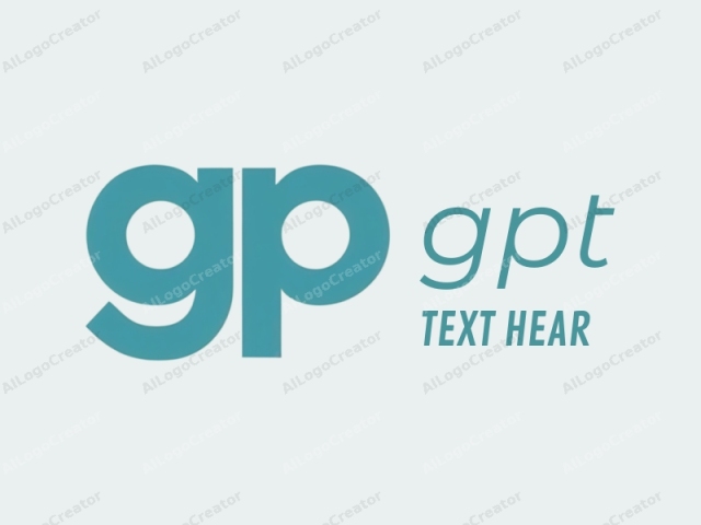 The logo image features a simple, minimalist design with a focus on typography. The main subject is the text "gP" in a modern, sans-serif font, where the letters "g" and "p" are capitalized. The font is