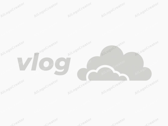 The logo is a minimalist, stylized cloud shape in light gray on a plain white background. The cloud is depicted in a smooth, rounded, and simplistic manner, devoid of any intricate details, shading, or texture, giving it a clean and