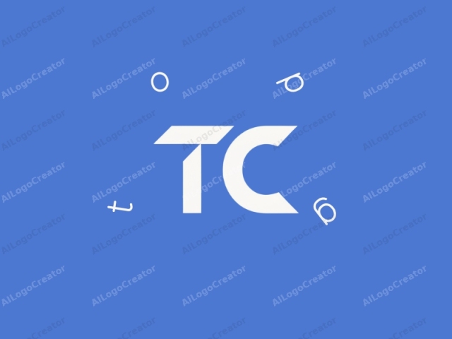 This is a digital logo image featuring a bold, modern design. The logo consists of the capitalized letters "TC" set against a solid blue background. The letters are large and prominent, occupying most of the image space. They are white in color