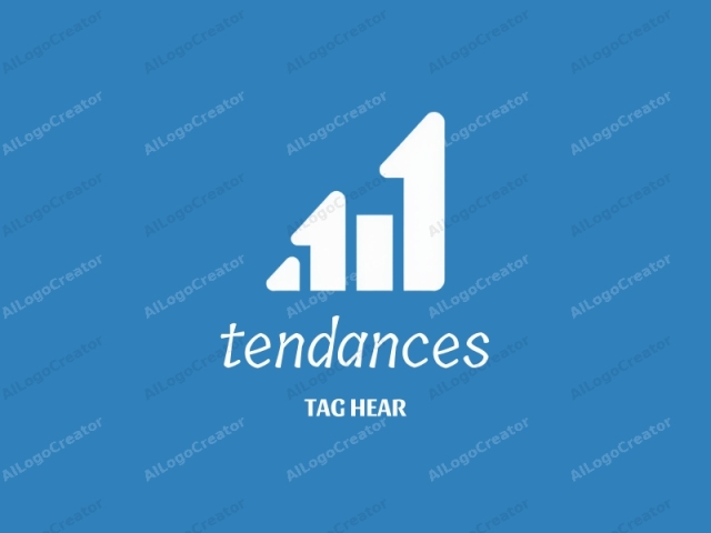 This image is a minimalist, flat design logo consisting of three white, horizontal lines of varying lengths stacked vertically against a solid blue background. The blue background is smooth and uniform, providing a stark contrast to the white lines, which stand out prominently.