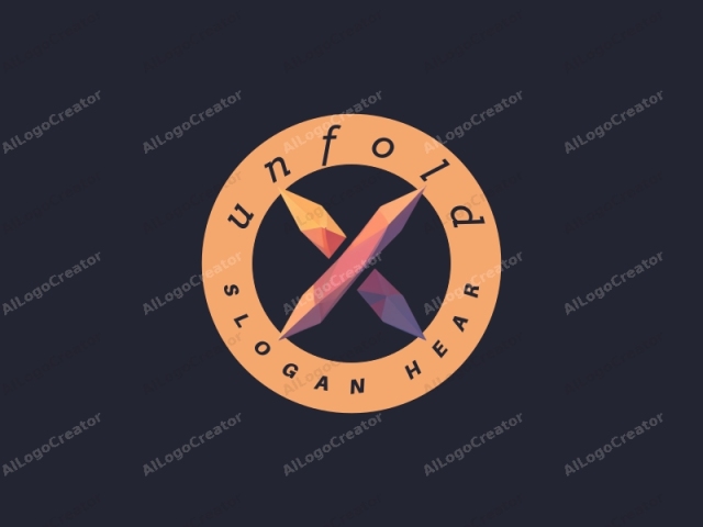 This is a stylized, geometric logo featuring a cross composed of jagged, crystalline polygons. The design employs a modern, minimalist aesthetic with a digital, polygonal texture. The cross is rendered in a vibrant, gradient color scheme that transitions