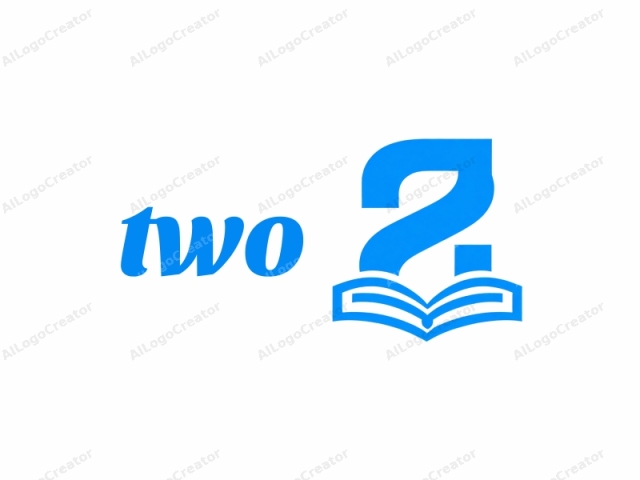 which features a minimalist, modern design. The logo is centered against a plain white background. The logo consists of a large blue question mark symbol, positioned horizontally with its vertical line tilted slightly to the right. Below the question mark, there is an