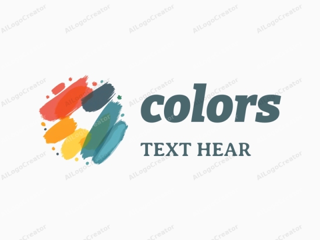 This logo image is a vibrant, abstract circle composed of overlapping brushstrokes in a variety of bright colors, including red, orange, yellow, green, blue, and teal. The brushstrokes are uneven, giving them a rough, hand