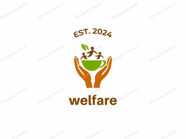 which features a minimalist and modern design. The image is a digital illustration with a clean and straightforward style. Centered against a plain white background, the main focus is two pairs of stylized hands in orange, positioned one atop the other, with