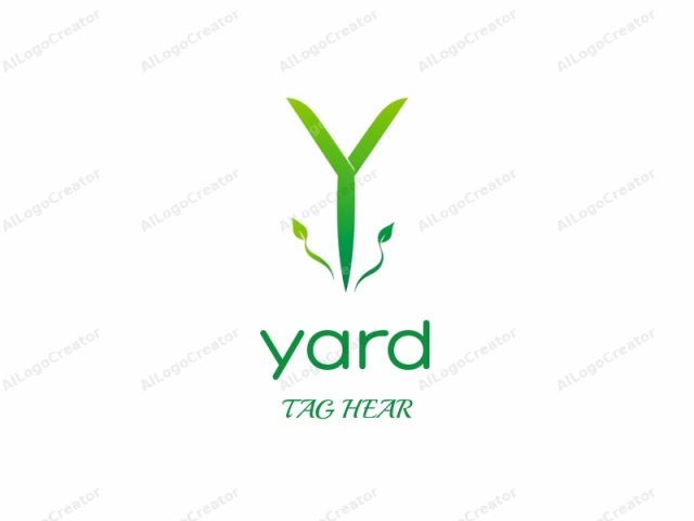 This logo is a simple, abstract design featuring a stylized, green, leaf-like shape. The leaf is positioned centrally against a plain, white background. The leaf has a pointed tip that extends downward slightly. The top part of the leaf has