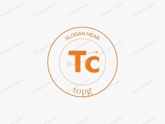 This is a stylized logo featuring a capital "T" and "C" prominently centered on a white background. The letter "T" is a vibrant orange color, while the letter "C" is a darker orange hue, with a subtle