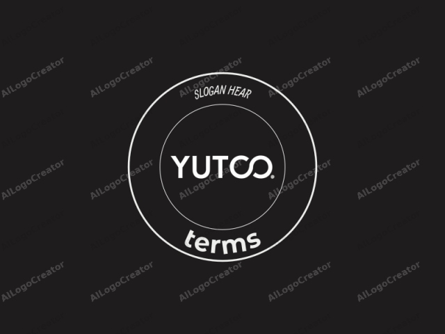 此圖像為公司「YUTOCO」的數位標誌。標誌以大型、粗體、無襯線的白色字母「YUTOCO」為特色，置於純黑色背景上。字母間距均勻，呈現乾淨、