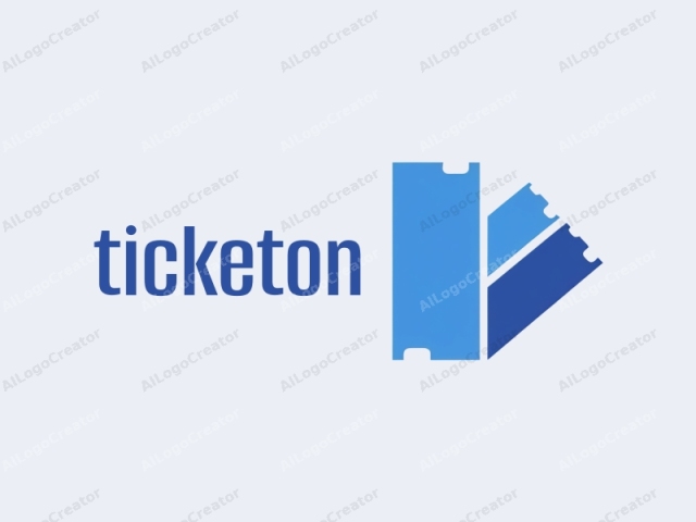 This logo features a simple, minimalist design consisting of three rectangular tickets or passes with varying shades of blue, arranged diagonally from the top left to the bottom right. The leftmost ticket is light blue, followed by one in medium blue, and