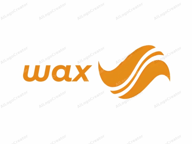 El logo presenta un diseño estilizado compuesto por dos grandes líneas curvas de color naranja brillante, sobre un fondo blanco intenso. Las curvas evocan movimiento fluido, parecido a olas o remolinos. Están renderizadas suavemente, sugiriendo