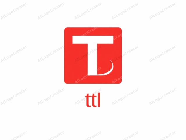 Esta imagen de logo presenta un diseño limpio y minimalista. Es un gráfico cuadrado con un fondo rojo vibrante que ocupa la mayor parte del espacio de la imagen. Centrada en el cuadrado hay una letra mayúscula blanca grande "T". La letra "T"