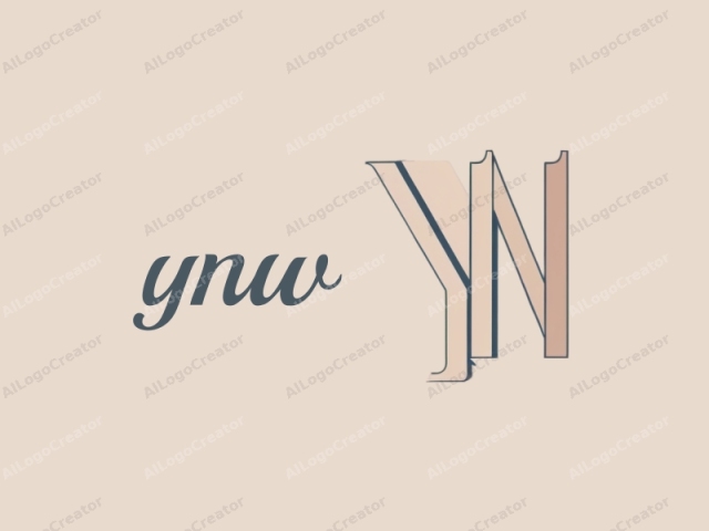 Este logo minimalista presenta un diseño moderno y abstracto compuesto por tres letras: "Y", "N" y "N". Cada letra se presenta en una fuente sans-serif con líneas limpias y bordes afilados. Las letras están posicionadas verticalmente, una encima de la otra.