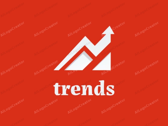 This is a minimalist, vector-based logo, characterized by its bright and vibrant color palette and clean design lines. The logo features a bold, solid red background that contrasts starkly with the white and grey elements. At the center of the image,