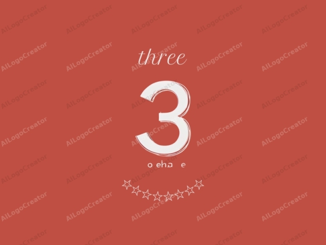 This logo is a minimalist design featuring the numeral "3" in bold, white, sans-serif typeface. The "3" is centered on a solid, rust-red background with a slight texture that suggests a rough or hand-drawn effect.