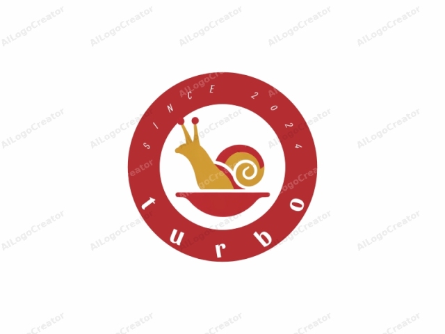 a stylized snail in the style of vector art. This digital logo, set against a plain white background, features a simple, minimalist design. The snail, depicted in a smooth, clean line drawing, is colored predominantly in two shades