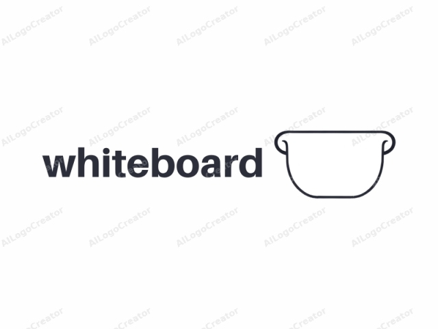 which is an example of minimalist, abstract design. This logo is a simple, two-dimensional illustration of a rounded, bowl-shaped object. It features clean, black lines on a plain white background, giving it a modern, streamlined appearance. The lines