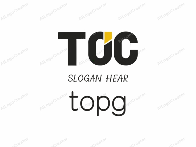 This logo features a modern, abstract design with a minimalist style. The main focal point is the stylized word "TGC," prominently centered and occupying the majority of the composition. The letters are bold and capital, with the "T" in