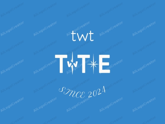 un gráfico digital con un diseño minimalista. Esta imagen consiste en la palabra "TWE" destacada sobre un fondo azul degradado que transita de un azul oscuro en la parte superior a un azul más claro en la parte inferior. Las letras están en mayúsculas, sans serif y en negrita