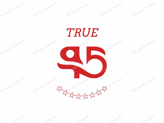 El logotipo es un diseño estilizado que presenta los números "95" en una forma audaz, moderna y fluida. El "9" tiene una forma curva y elegante que parece casi una ola, mientras que el "5" es más tradicional en