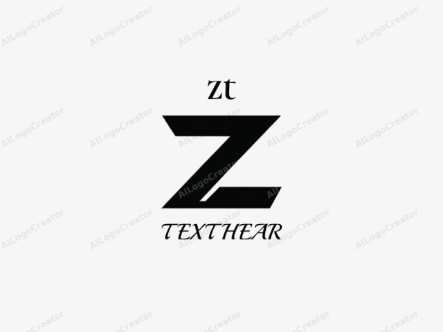 a capital "Z" in a bold, modern font. The "Z" is presented in a sharp, clean, and geometric style, with a strong emphasis on simplicity and clarity. The letter is rendered in stark black against a clean white background