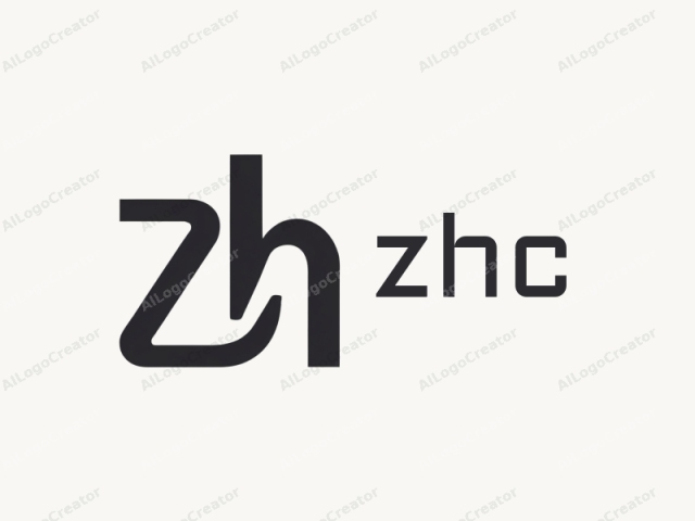 Este es un diseño de logotipo minimalista que presenta una "z" minúscula estilizada que incorpora los trazos horizontales y verticales de la letra de manera interconectada y fluida. Todo el diseño se presenta en un tono negro sólido sobre un fondo blanco limpio y liso.