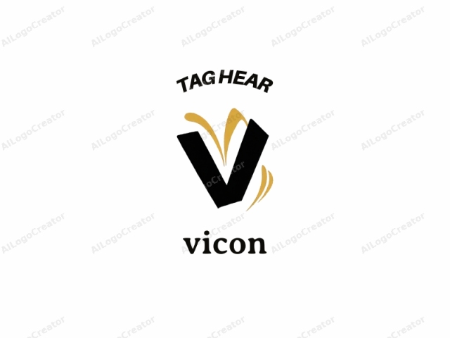 ภาพนี้เป็นโลโก้แบบมินิมอลที่มีตัวอักษร "V" ที่ถูกออกแบบอย่างมีสไตล์ในสีดำ วางอยู่กลางภาพบนพื้นหลังสีขาวเรียบ ตัวอักษร "V" มีความหนาและโดดเด่น ครอบคลุมพื้นที่ส่วนใหญ่ขององค์ประกอบ อยู่ข้างๆตัว "V"