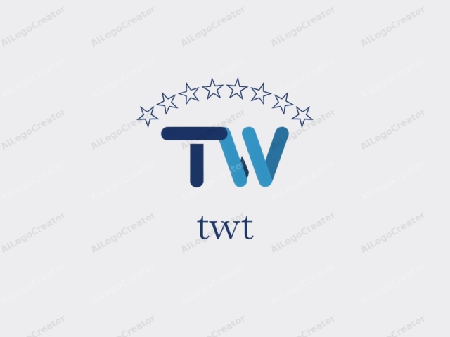 La imagen es un logotipo gráfico digital que presenta las letras "TW". El logotipo utiliza un estilo de diseño limpio y moderno con una estética minimalista. El fondo es liso y de color gris claro, proporcionando un lienzo neutral y despejado que permite que el logotipo