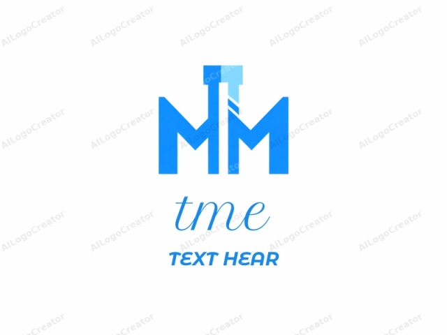 Das Logo zeichnet sich durch ein modernes und sauberes Design aus, wobei die Buchstaben "M" und "T" in einer fetten, blockartigen Schriftart prominent dargestellt werden. Die Schrift ist hauptsächlich in einem hellen Blau gehalten, was ein visuell auffälliges und dynamisches Erscheinungsbild schafft. Das "M" und