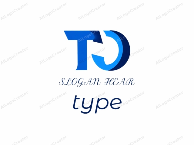 This is a digital graphic logo featuring bold, stylized letters. The logo consists of two interconnected letters, "T" and "G." The "T" is rendered in a solid blue color, with a modern, sleek design, giving it