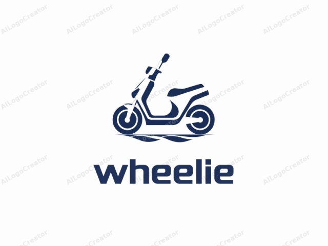 Dieses Logo ist eine einfache, digitale Illustration eines Rollers, dargestellt in einem kräftigen Blau vor einem weißen Hintergrund. Der Roller verfügt über ein eckiges, modernes Design mit einer minimalistischen Silhouette. Er zeichnet sich durch einen kurzen, schlanken Körper mit einer abgerundeten Form aus.