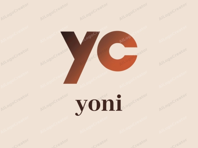 The logo image features a minimalist and modern design with a simple, elegant style. It consists of a large, lowercase letter "y" with a subtle gradient effect from brown to orange. The letter "y" is centered in the image and occupies