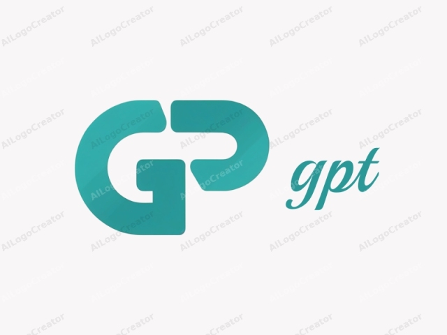 This image depicts a minimalist logo featuring a bold, stylized letter "G" in a modern, geometric font. The letter "G" is rendered in a smooth, teal color with a slight gradient effect, giving it a three-dimensional appearance.