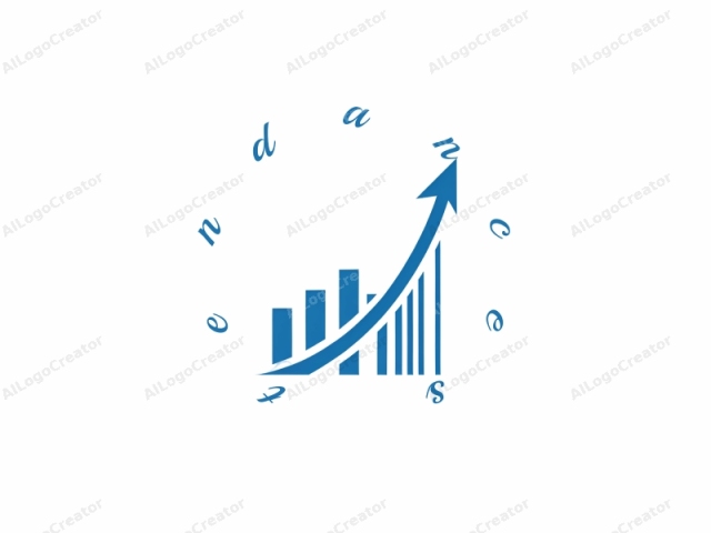 The logo is a minimalist digital graphic in the style of vector art. It features a simple design consisting of four vertical blue bars arranged from left to right. Each bar increases in height, indicating an upward trend. The leftmost bar is the shortest