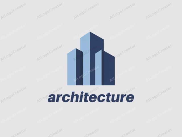 which features a minimalist architectural illustration. This logo depicts a stylized representation of a modern skyscraper against a plain, light grey background. The skyscraper is rendered in a flat design, with clean lines and sharp angles, and uses a limited color