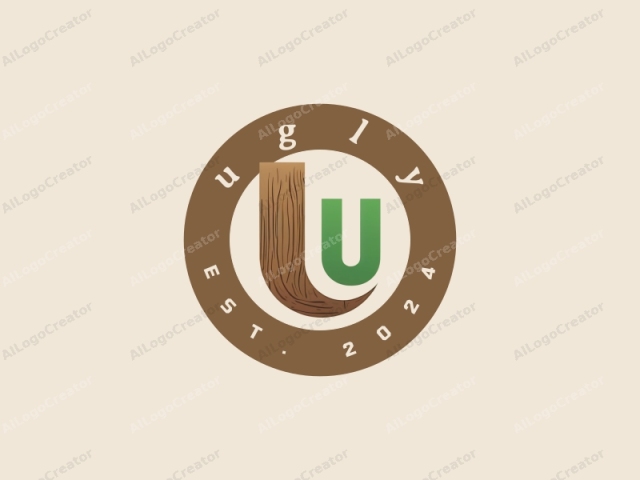 La imagen es una representación gráfica digital de un logotipo estilizado y minimalista que presenta una letra mayúscula "U" en negrita. La "U" está compuesta por dos elementos distintos: una línea curva grande y amplia que forma el tallo de la letra, y