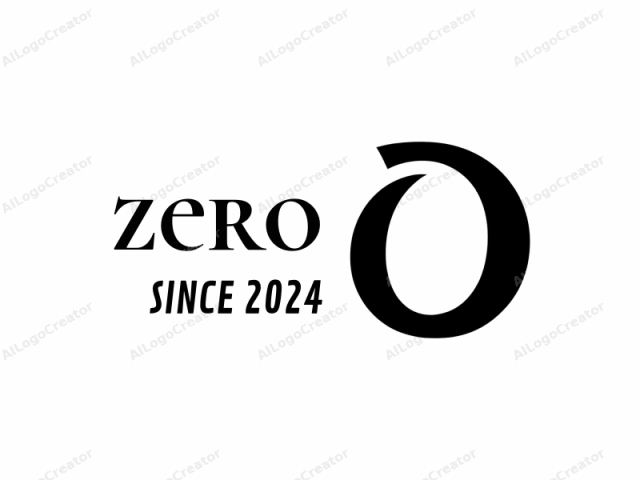 This image is a minimalist black and white logo featuring a bold, sans-serif uppercase letter "O" in the center. The "O" is presented in a clean, modern style, with sharp edges and a smooth, continuous curve. Its black