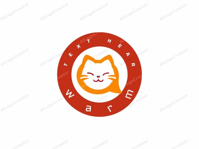 Das Logo zeigt ein einfaches, aber ausdrucksstarkes Design eines Gesichts einer orangefarbenen Katze mit markanten weißen Details vor einem sauberen weißen Hintergrund. Der Kopf der Katze ist mit einem leuchtend orangefarbenen Rand umrandet, der dem gesamten Emblem einen zusammenhängenden, einheitlichen Look verleiht. Die Katze