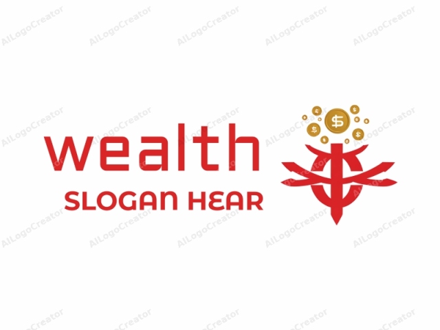 This is a digital logo illustration featuring a stylized red emblem against a plain white background. The emblem is centered and prominently displayed, taking up the majority of the image. The emblem consists of bold, curved lines that form a complex yet visually pleasing