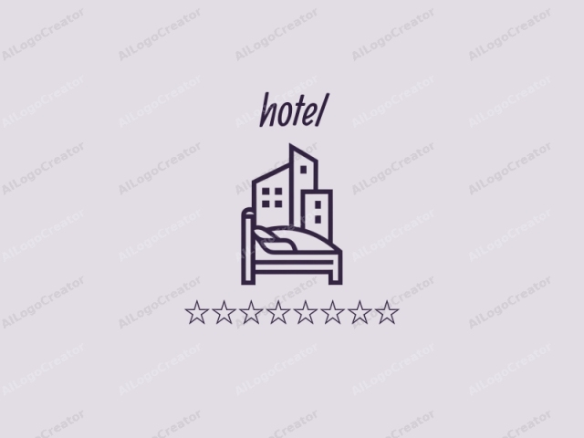 The logo is a minimalist drawing in black lines on a light purple background. It depicts a stylized bed, designed in a clean, modern, and simplistic manner. The bed occupies the lower part of the image and consists of a headboard on