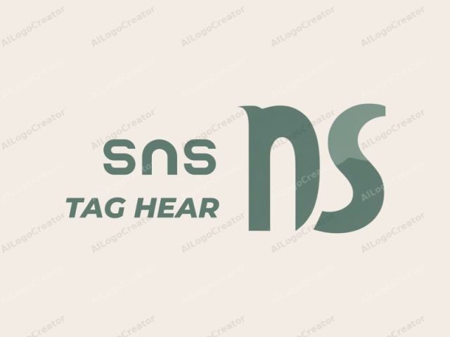 ภาพนี้เป็นโลโก้ดิจิทัลแบบมินิมอลที่มีตัวอักษร "N" และ "S" ในรูปแบบตัวพิมพ์สมัยใหม่แบบ sans-serif โลโก้ส่วนใหญ่เป็นสีเขียวเทาลดโทน โดยตัวอักษรเอียงเล็กน้อยไปทางขวา