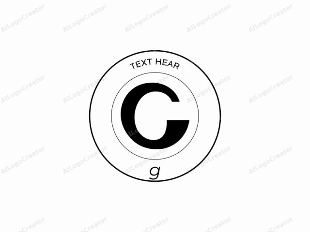 This logo image features a bold, capital letter "C" in solid black, centered on a stark white background. The letter is large and occupies most of the space on the canvas, standing out sharply against the clean, unadulterated