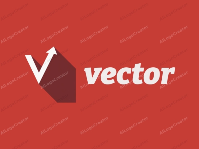 This is a digital logo image featuring a white, capital "V" centered against a solid red background. The white letter "V" is positioned slightly to the right and tilted to the left, creating a sense of dynamism and movement. The